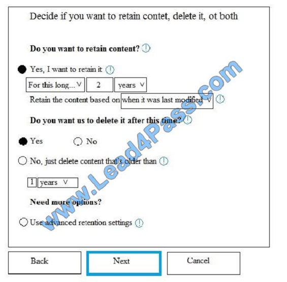 leads4pass ms-500 exam question q4