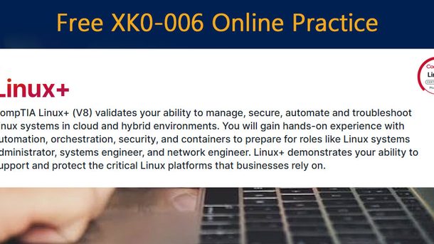 xk0-006 exam: 30 free practice questions, online practice